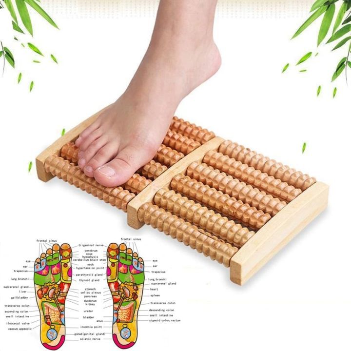 Messager Roller Stress Relief Wooden Roller Foot Messager