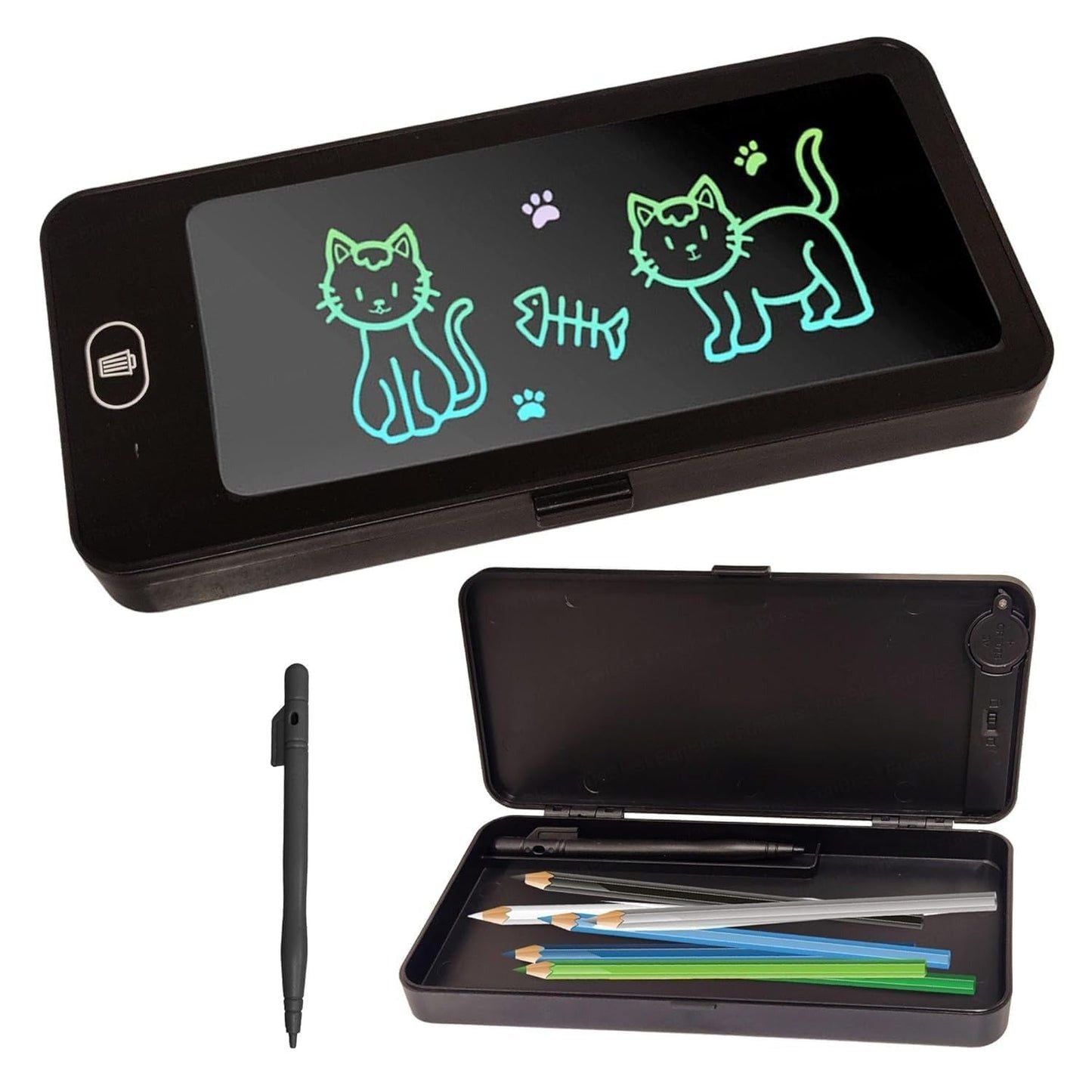 Kids Writing Tablet with Pencil Box