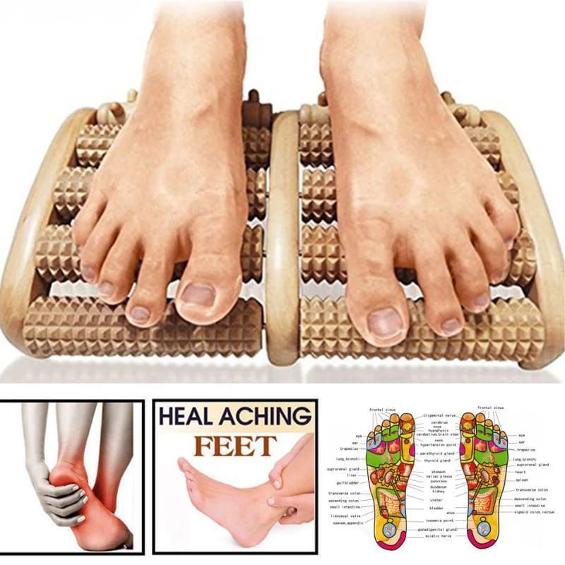 Messager Roller Stress Relief Wooden Roller Foot Messager