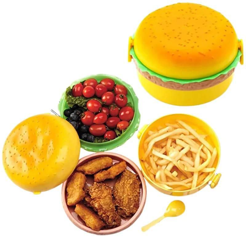 Burger Shape Lunch Box with Spoon