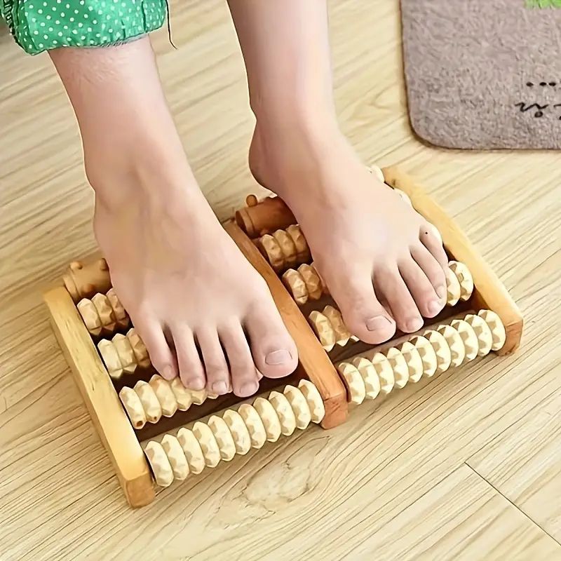 Messager Roller Stress Relief Wooden Roller Foot Messager