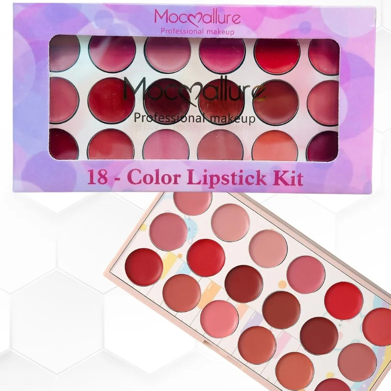 Moccallure Professional 18-Colors Lipstick Kit