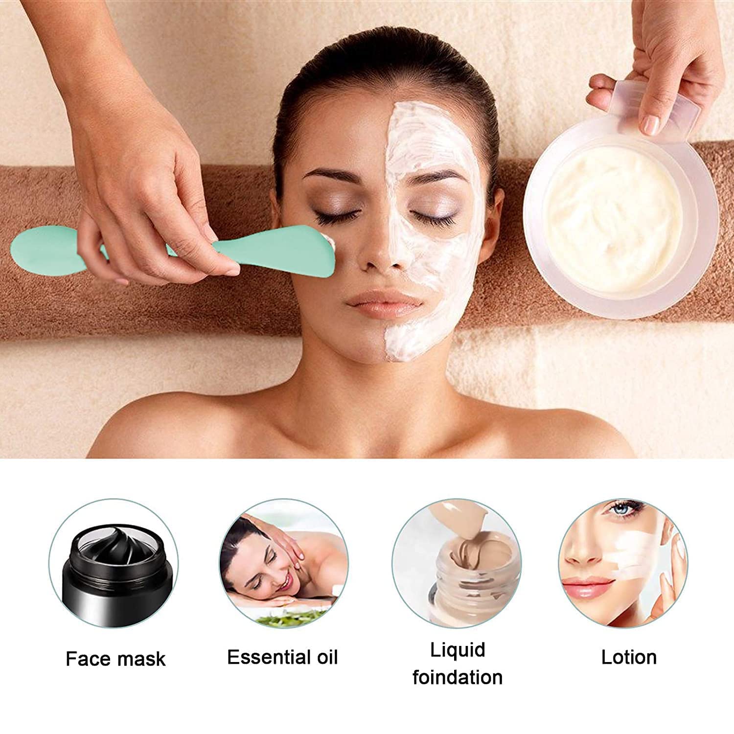 Double Ended Silicone Face Mask & Cleansing Brush