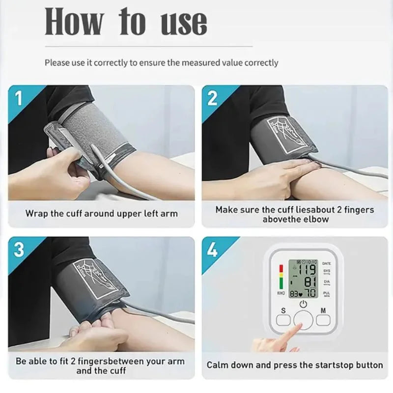 Digital Blood Pressure Monitor Upper Arm Automatic BP
