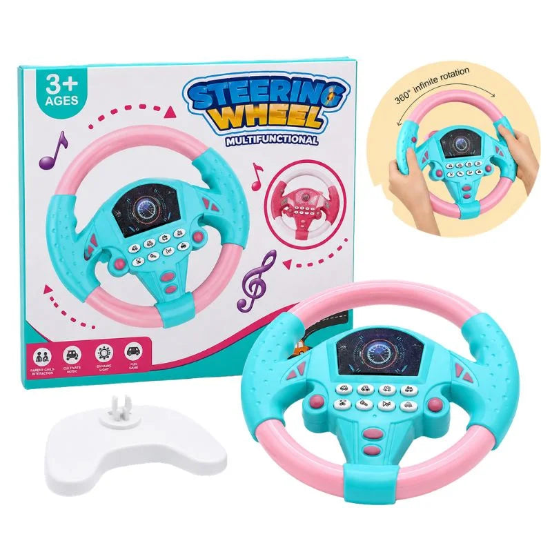 Toy Steering Wheel with Sound Effects for Kids