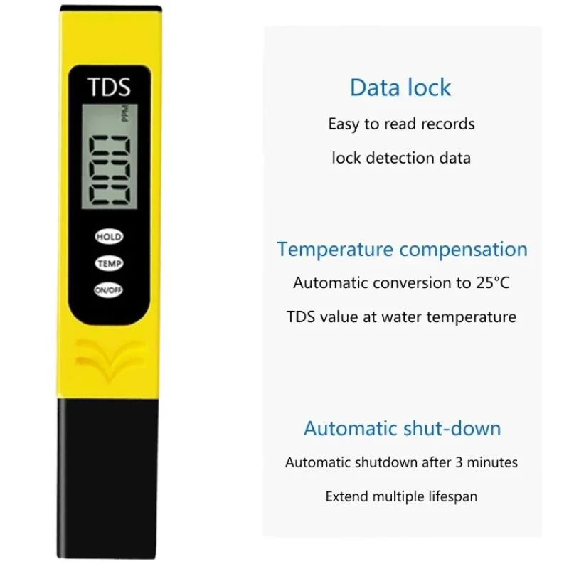 Digital TDS Meter  LCD Water Quality Tester Pen for Drinking Water, RO Systems & Aquariums
