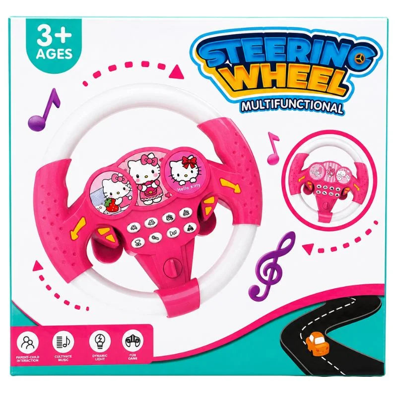 Toy Steering Wheel with Sound Effects for Kids
