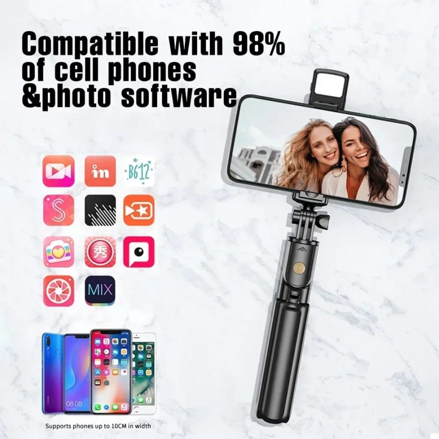 R1s Bluetooth Selfie Stick Tripod with Remote | 360°