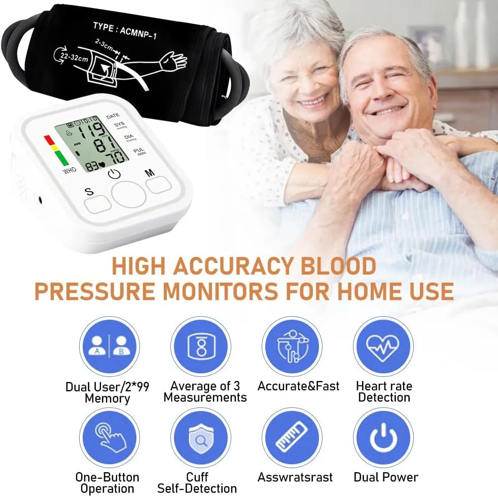 Digital Blood Pressure Monitor Upper Arm Automatic BP