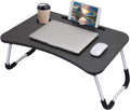 Laptop Table  Black Color Foldable Legs, Tablet Groove & Cup Slot
