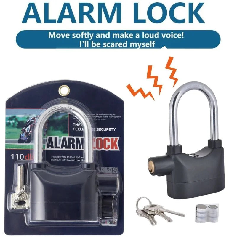 High-Security Gembok Alarm Lock - Waterproof Siren