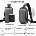 Black Multifunction Anti-Theft USB Charging Crossbody Shoulder Bag